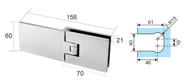 JHC20XC Spring shower adjustable hinge with covers